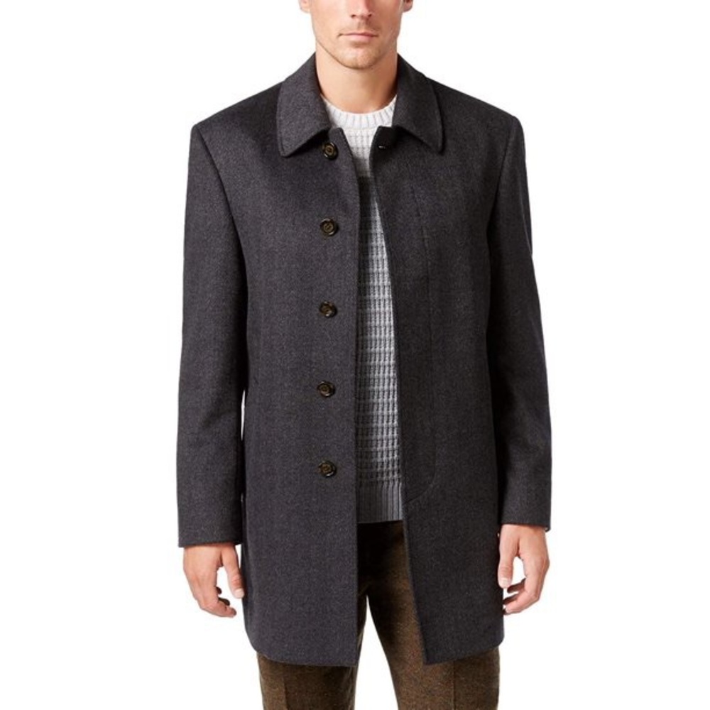 🛍️LRL Ralph Lauren Jake Wool Blend Ledric Overcoat Button Down Herringbone